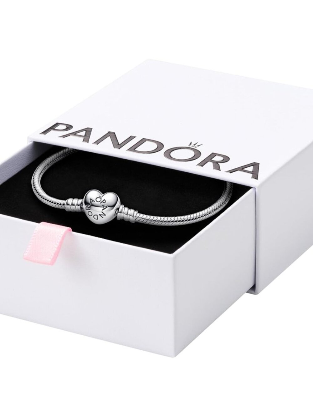 Moments Heart Clasp Snake Chain Bracelet - Charm Bracelet - Compatible with Mome